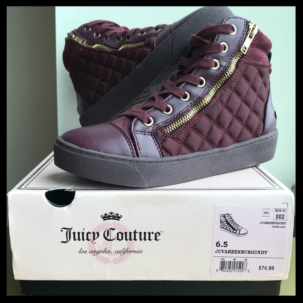 Juicy Couture Vareen Burgundy High-Top Sneaker